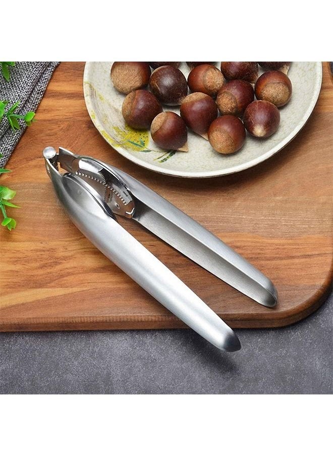 HS - Nutcracker Chestnut Clip, Nut Cracker Sheller Walnut Pliers, Metal Nut Opener Plier, 304 Stainless Steel Kitchen Tools - Image 1