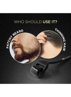 The Man Company Derma Roller For Men, Scalp And Beard, Activates Hair Follicles, 540 (0.5 mm) Chromium Micro-Needles With Titanium Finish  - Image 3