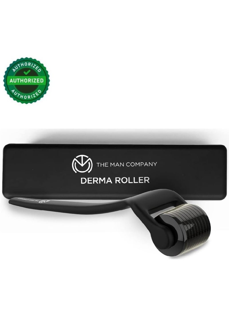 The Man Company Derma Roller For Men, Scalp And Beard, Activates Hair Follicles, 540 (0.5 mm) Chromium Micro-Needles With Titanium Finish  - Image 1