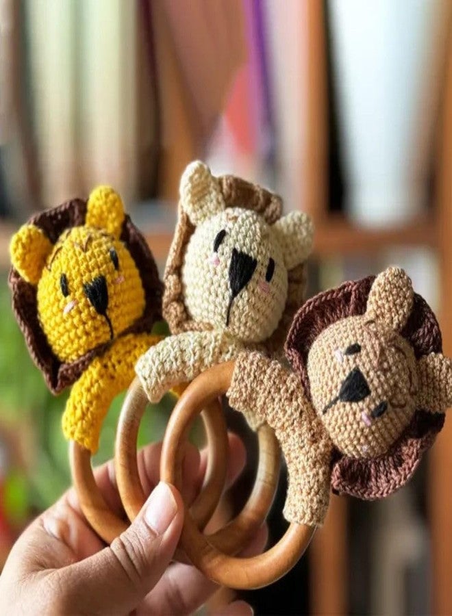 Jim N Jam Adorable Crochet Rattle Toy | Beautiful and Colorful Charactar | Perfect for Babies Playtime (Yellow) - Image 5