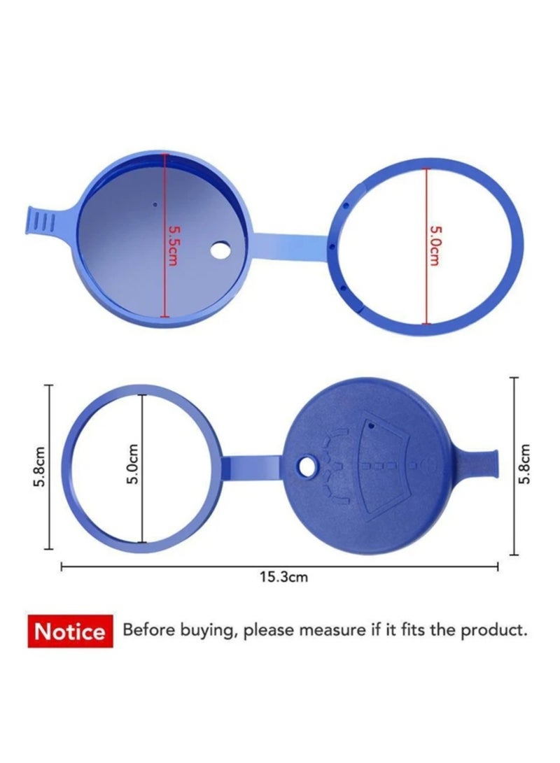 Generic Water Tank Bottle Cover For Car Windshield Wipers For Washing The Front Or Rear Windshield The Color Of The Cover Is Blue With a Small Hole To Extract Excess Water Vapor From The Tank It Is Compatible With Most Cars But just Make Sure Of The Size Of The Water Tank Bottle Neck Ring The Cover Ring Size Is 5 cm And The Cover Is 5.5 cm  - Image 2