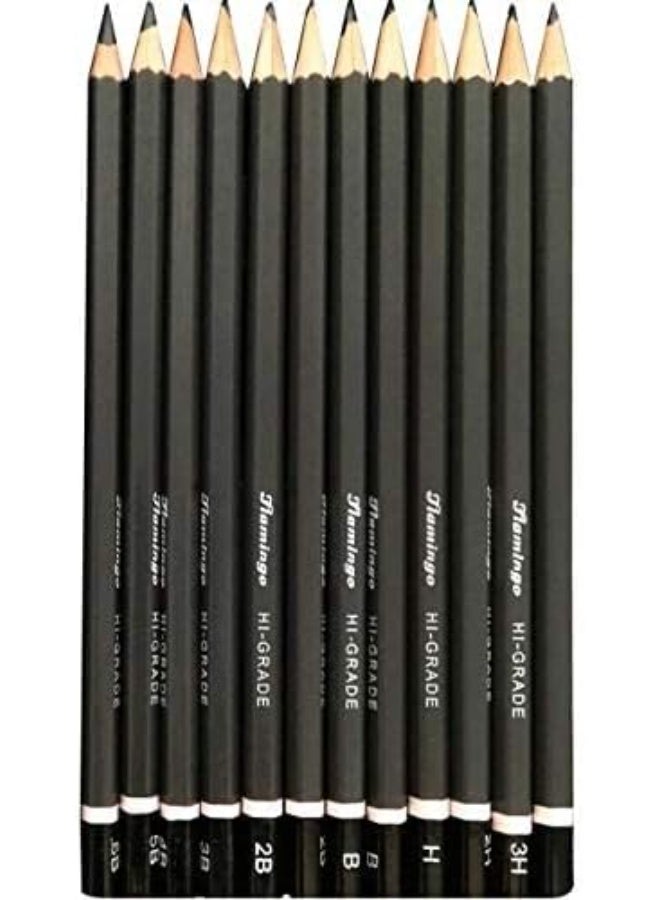 Flamingo Drawing Tin Pencil 12 Pcs - Image 3