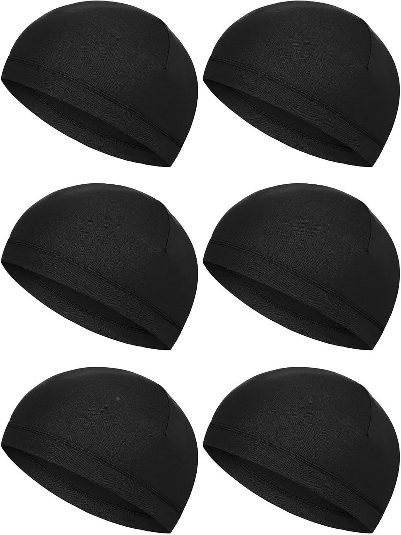 Khazna Skull Caps Helmet Liner Sweat Wicking Cap Running Hats Cycling Skull Caps for Men Women(6 Pieces) - Image 1