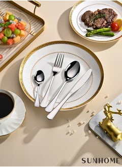 Sunhome SUNHOME 24-Piece Stainless Steel Cutlery Set Silver  - Image 3
