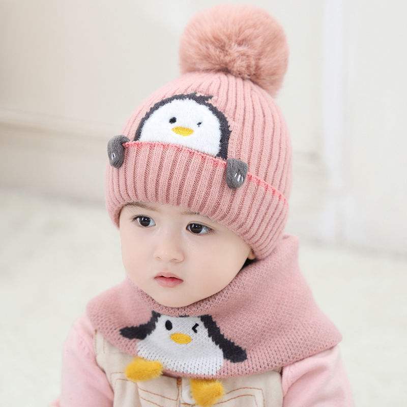 Cute Super Cute Penguin Boys' Wool Hat Winter Little Girl Baby Kids' Knitted Warm 2108-30 - Image 3