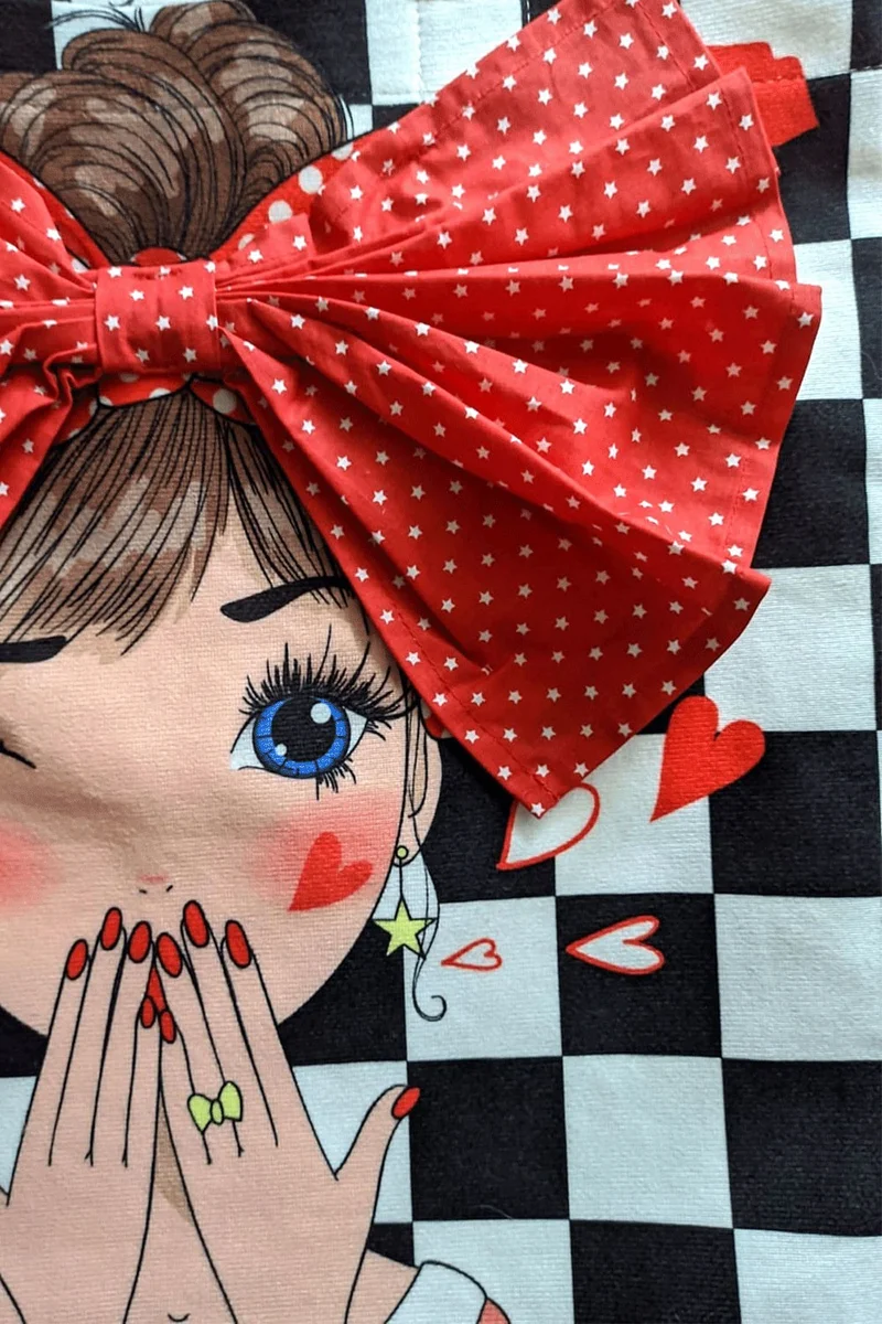 ايس هوم Popart Pattern Checkerboard Pattern Cloth Beach Shopping Bag