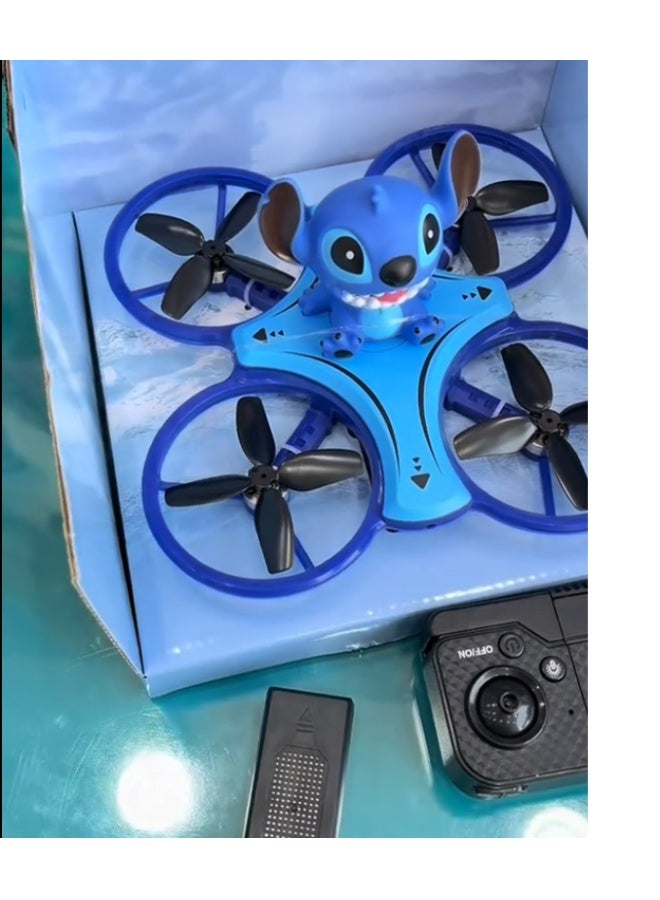 ستيتش لعبة طائرة درون على شكل ستيتش – بطارية واحدة تدوم 3 ساعات، ريموت تحكم، أقصى ارتفاع 30 متر، مع قطع غيار – مناسبة لعمر 8 سنوات فأكثر - Image 3