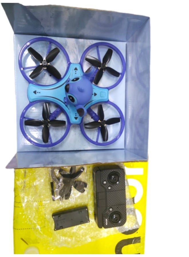 ستيتش لعبة طائرة درون على شكل ستيتش – بطارية واحدة تدوم 3 ساعات، ريموت تحكم، أقصى ارتفاع 30 متر، مع قطع غيار – مناسبة لعمر 8 سنوات فأكثر - Image 5