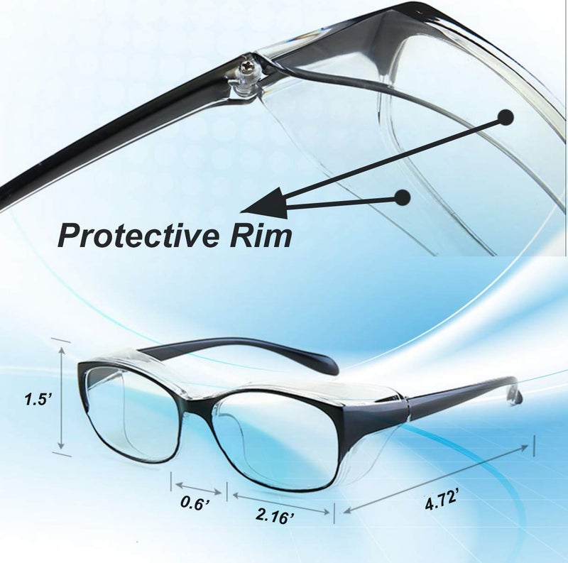 WAHAH Anti-Fog Safety Glasses with Integrated Side Protection, Eyes Protection Glasses, Eyes Protection Masks, Windproof Eye Masks, Eyes Protection Masks Goggles - Image 3