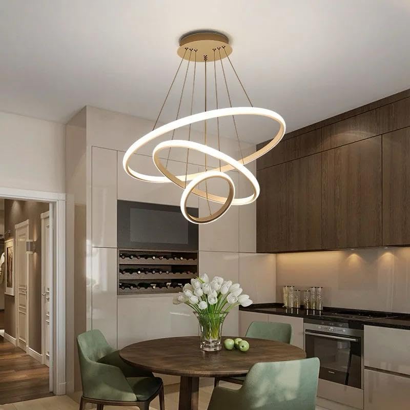 blissbells Modern Rings Gold Chandelier (3 Ring Gold Inner) - Image 2