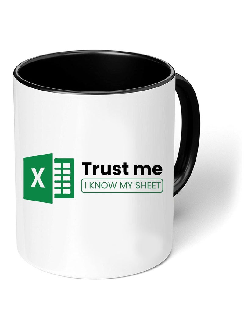 PRINTSHOP4ME Excel Cheat Sheet Printed Coffee Mug - Accountant Gift for Employees - Excel Mug - Group Excel Shortcut Coffee Mug - Birthday Gifts for Coworkers - Colleagues - Friends and Family  - Image 1