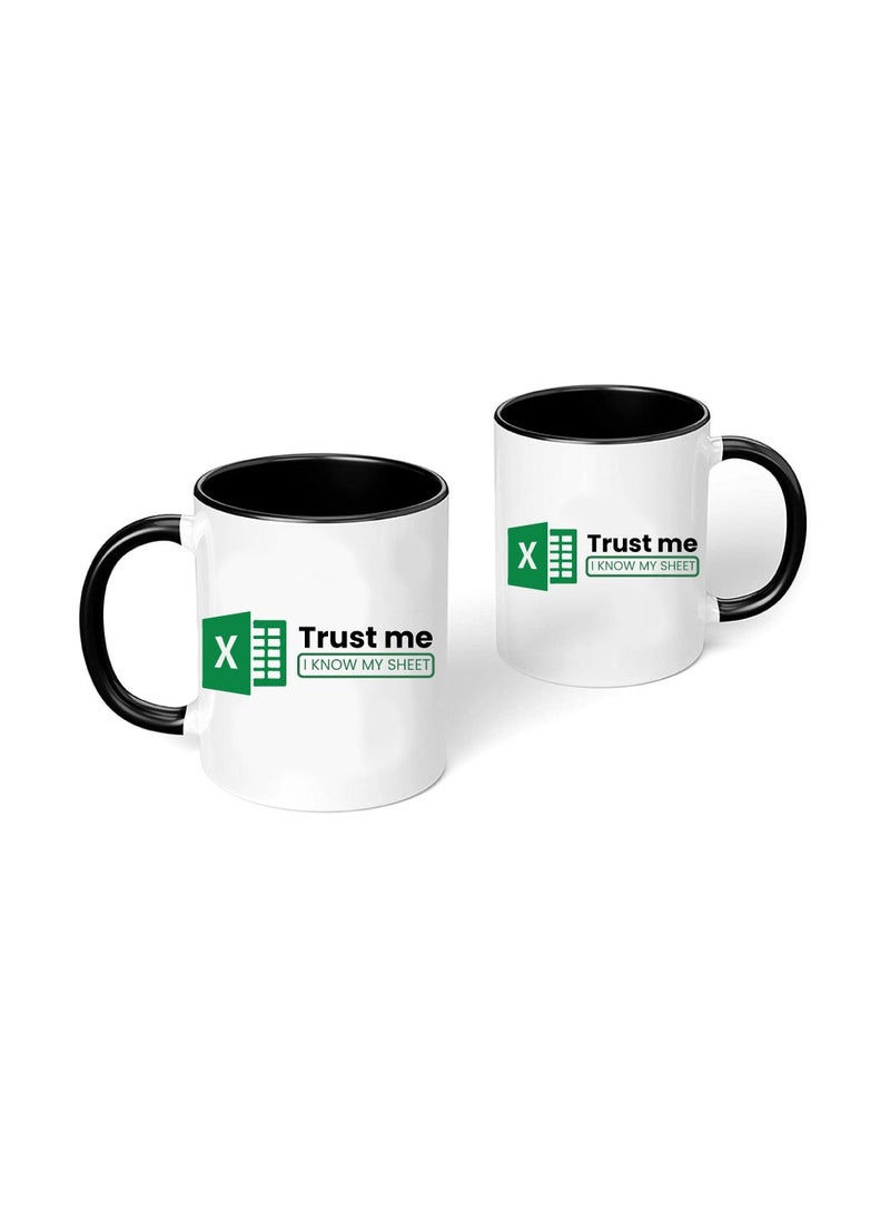 PRINTSHOP4ME Excel Cheat Sheet Printed Coffee Mug - Accountant Gift for Employees - Excel Mug - Group Excel Shortcut Coffee Mug - Birthday Gifts for Coworkers - Colleagues - Friends and Family  - Image 2