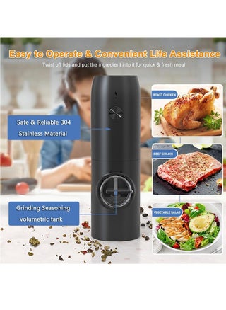 Pushbutton TypeC Lithium Motor Body Rechargeable ABS Plastic Material/Electric Pepper Grinder - pzsku/Z23E85EC98C701D2C53A0Z/45/_/1695368331/6e786aa2-7e2a-44f0-a6cc-0a07622b29e6