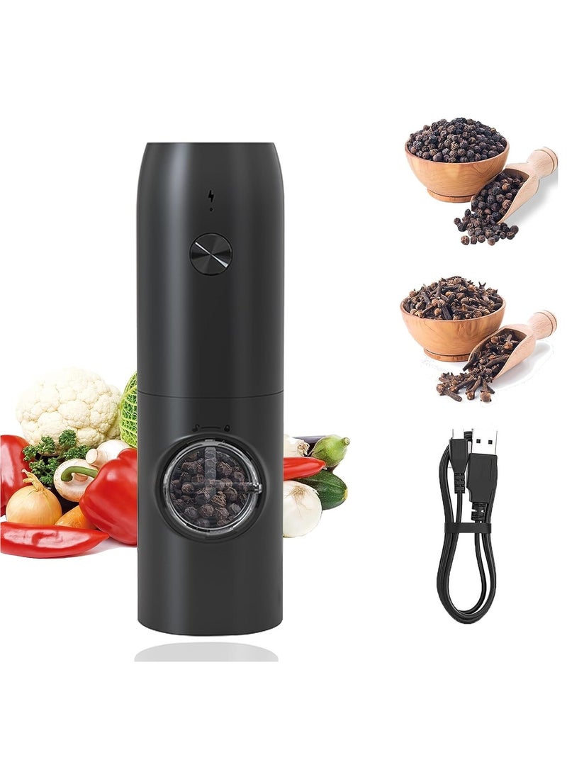 Pushbutton TypeC Lithium Motor Body Rechargeable ABS Plastic Material/Electric Pepper Grinder