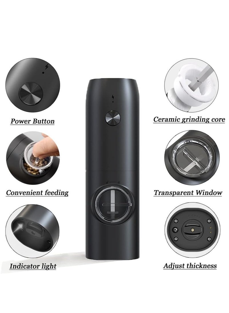 Pushbutton TypeC Lithium Motor Body Rechargeable ABS Plastic Material/Electric Pepper Grinder