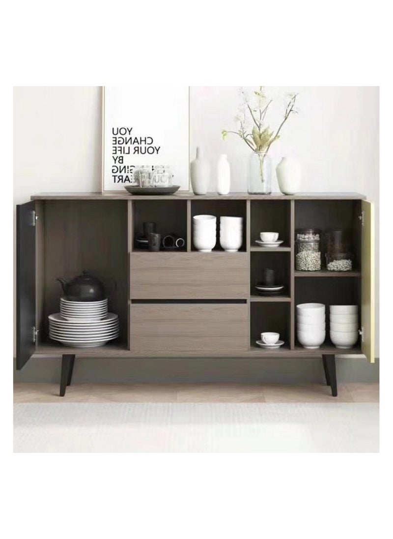 ROYALOAK Royaloak Galaxy Side Board | MDF | Melamine & High Glossy | Kitchen Cabinet | Crockery Cabinet | Durable & Long-lasting | Two Drawers | Eight Shelves  - Image 4