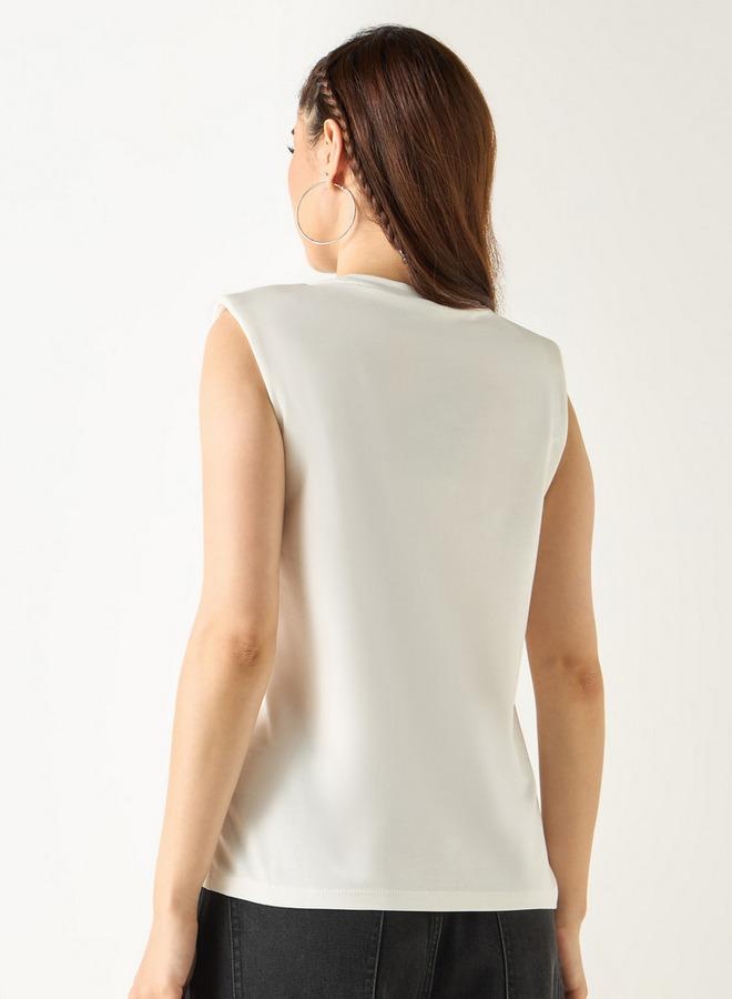 SP Characters Anime Print Sleeveless T-shirt with Crew Neck - Image 3