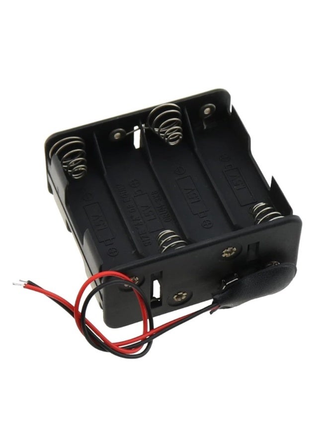 KNP 8-Way AA Battery Holder (Box Type), Wired Connection for 1.5V Batteries - Image 1