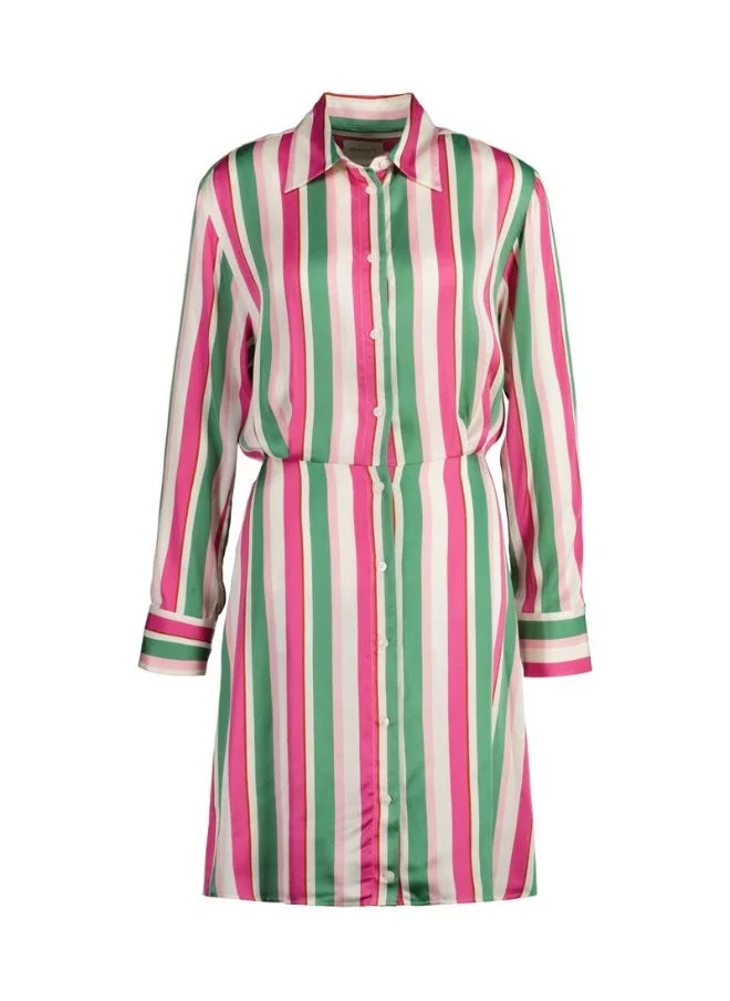 غانت Gant Striped Waist Shirt Dress