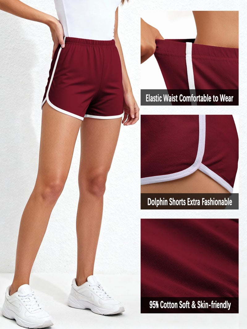 URATOT 5 Pack Shorts for Women Summer Casual Lounge Short Comfy Cotton Dolphin Shorts Athletic Gym Yoga Running Short Pants - Image 5