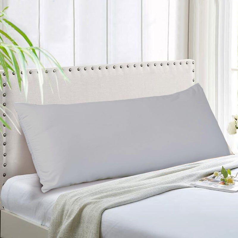 EDMUND Maternity Back Support Long Body Pillow Cuddle Pillow Long Large Pillows for Use During Pregnancy Side Sleeper Pillow Silver Grey 54 x 18 Inches Set of 2 - Image 3