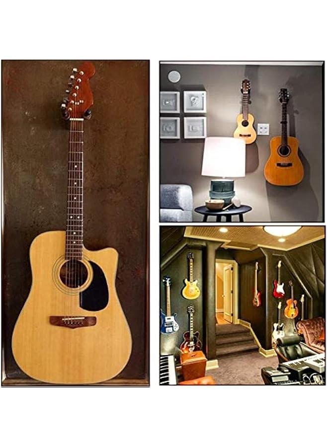 Beauenty 2pcs Guitar Hanger Guitar Wall Mount Hangers, Easy to Install Guitar Wall Mount, for Wall,Acoustic Electric and Bass Guitar Hook Holder Wall Mount Hangers (G 13A 2PACK) - Image 4