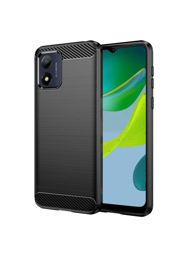 S-TOP Case For Motorola Moto E13 Brushed Texture Carbon Fiber TPU Phone Case - Image 1