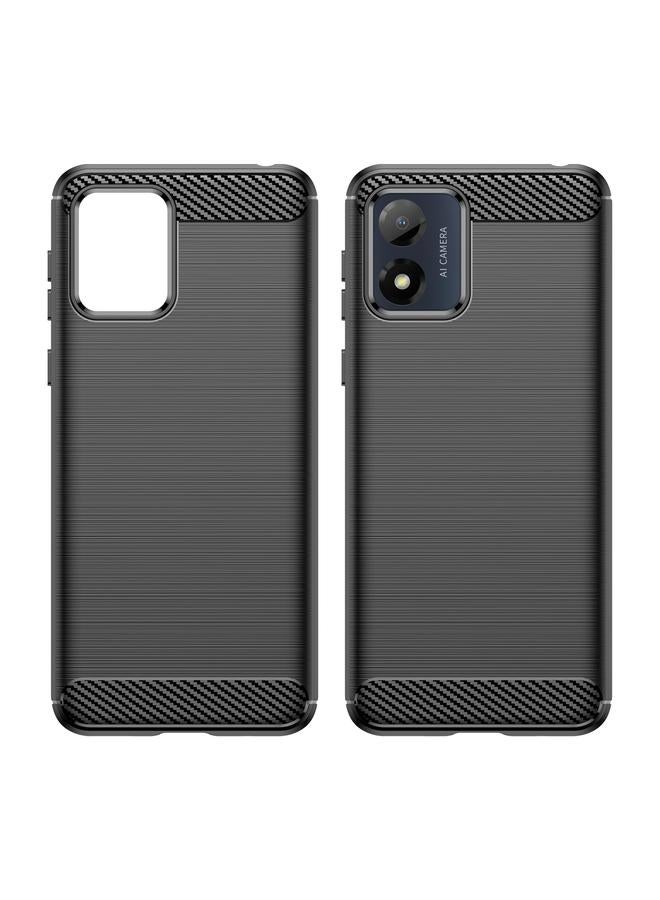 S-TOP Case For Motorola Moto E13 Brushed Texture Carbon Fiber TPU Phone Case - Image 2