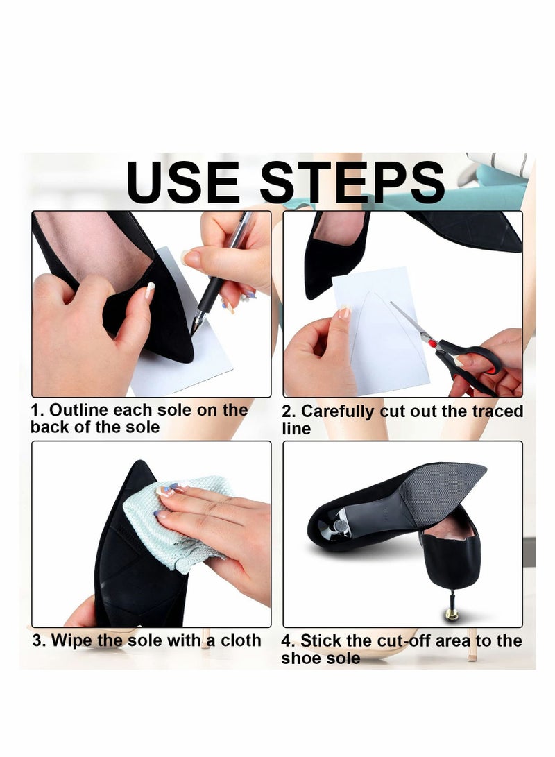 Excefore Nonslip Shoe Pads, KASTWAVE 15 Pcs Self Adhesive Pads Anti Slip Shoe Grip Sticker Shoe Sole Protectors for High Heels, Rubber Silicone Resistant High Heels Shoe Sole Cover (5.1 x 3.15 x 0.04 Inch)  - Image 4