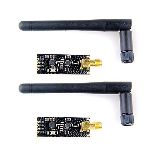 MakerFocus 2pcs nRF24L01+PA+LNA Wireless Transceiver RF Transceiver Module 2.4G 1100m with SMA Antenna for Arduino - Image 1