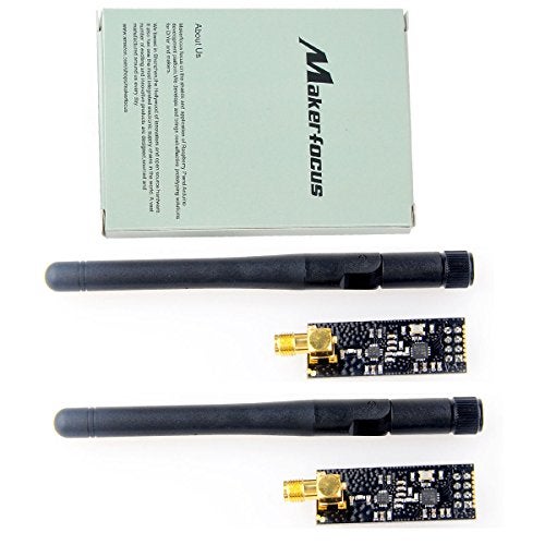 MakerFocus 2pcs nRF24L01+PA+LNA Wireless Transceiver RF Transceiver Module 2.4G 1100m with SMA Antenna for Arduino - Image 2