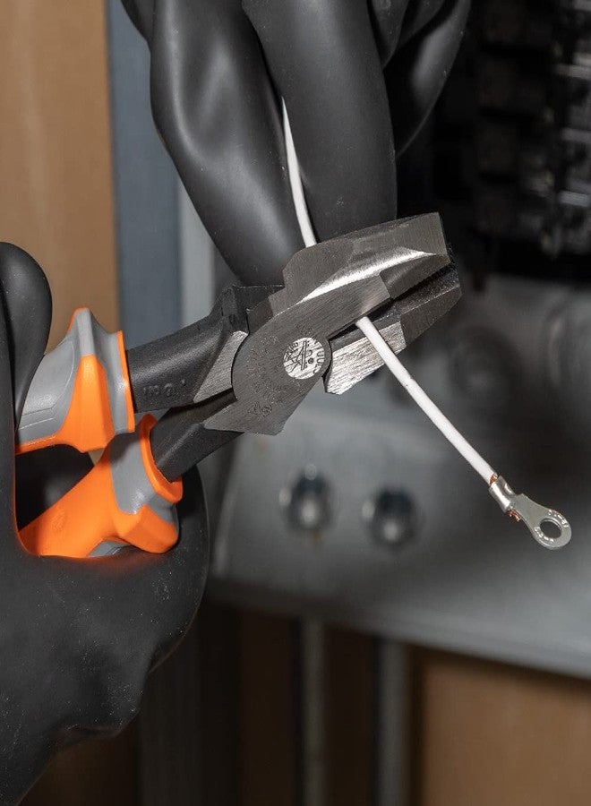 كلاين تولز كماشة قطع جانبية معزولة 2139NERINS من Klein Tools، 1000 فولت، صُنعت في الولايات المتحدة الأمريكية، تصميم عالي الرفع، سكاكين مقواة بالحث، 9 بوصات - Image 5
