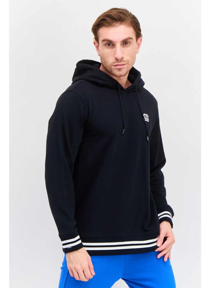 SKECHERS Men Sportswear Fit Long Sleeve Outdoor Hooded Sweatshirt, Black  - Image 1