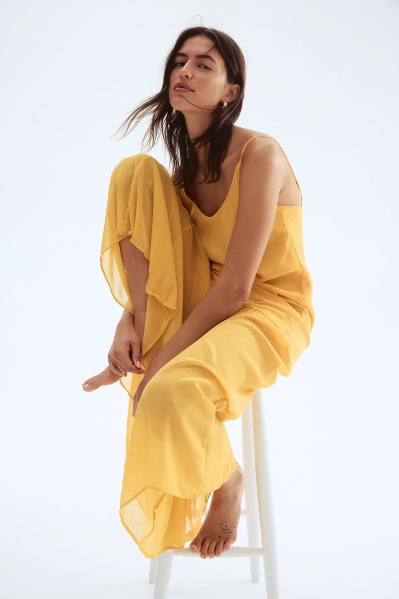 H&M Long chiffon dress