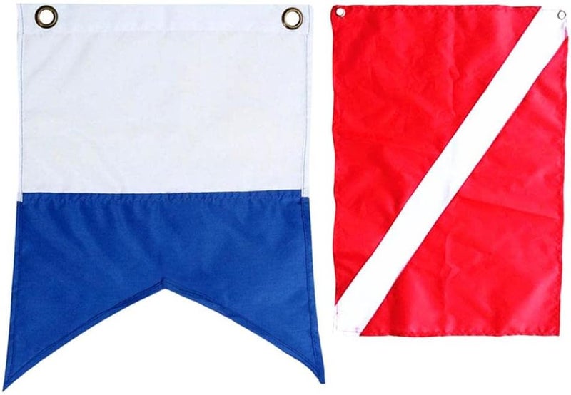 2pcs Flag First Aid Symbol Marker Banner for Scuba - Image 1