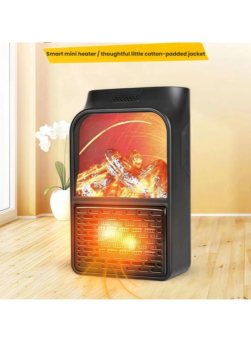 عام **مدفأة صغيرة محمولة مع قابس بريطاني - 3 إعدادات حرارة، مدفأة كهربائية مضغوطة مع حماية من السخونة الزائدة لمكتب المنزل** - Image 3