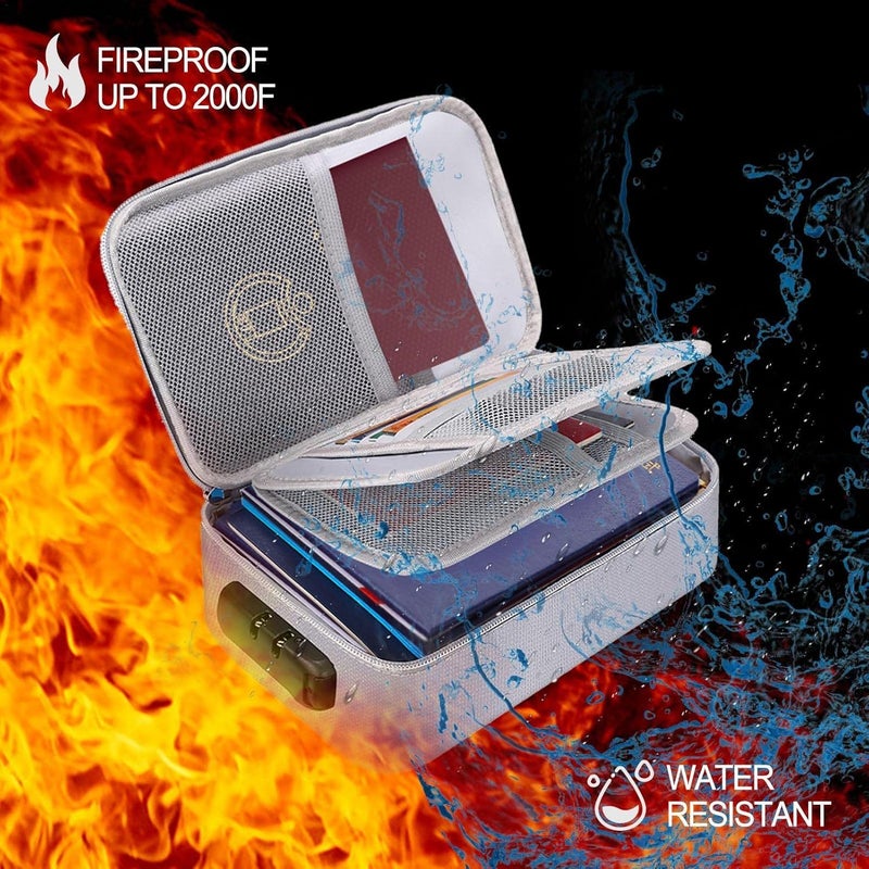 windforgecraft Fireproof Document Storage | Multiple Layers Waterproof File Organizer - Storage Accessories Secure File Bag for Cash Paperwork - Image 4