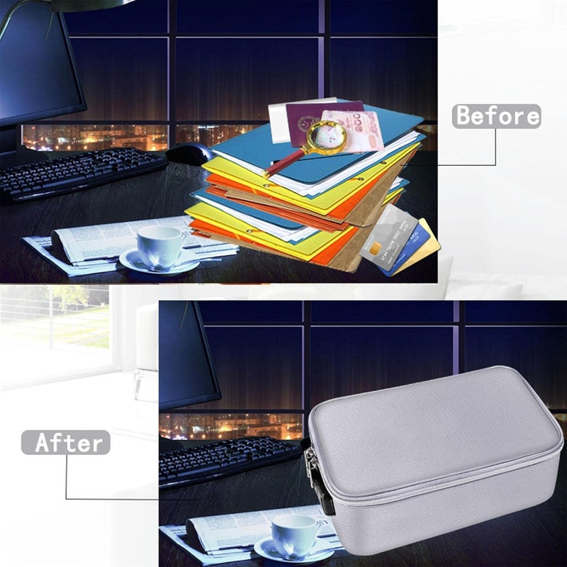 windforgecraft Fireproof Document Storage | Multiple Layers Waterproof File Organizer - Storage Accessories Secure File Bag for Cash Paperwork - Image 5
