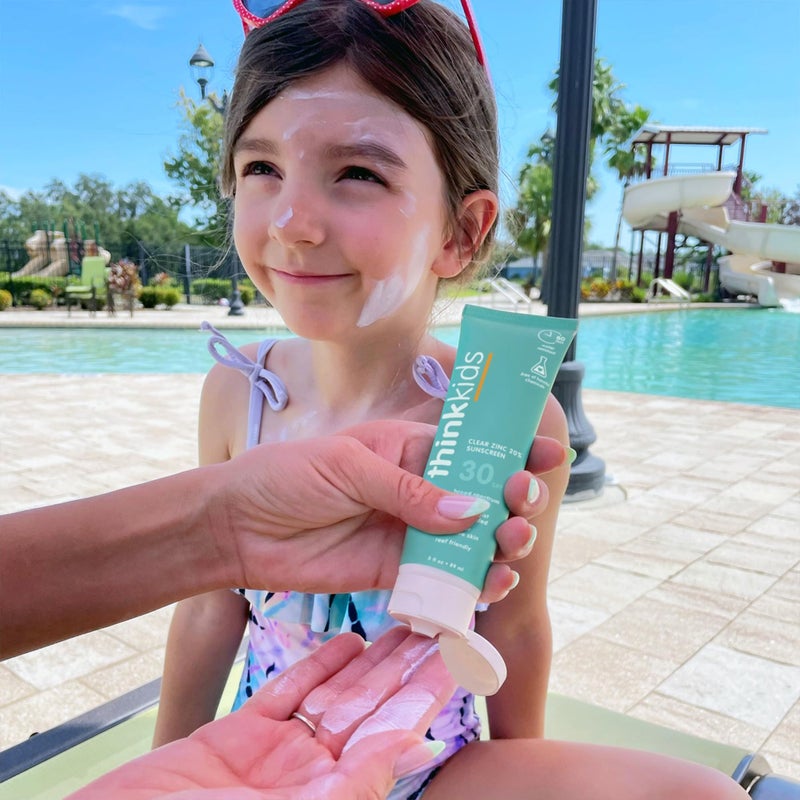 Thinkkids SPF 30 Mineral Sunscreen, Clear Zinc Oxide, 3 fl oz â€“ Natural, Water Resistant, Kids & Toddler Sun Protection, Reef Safe - Image 3