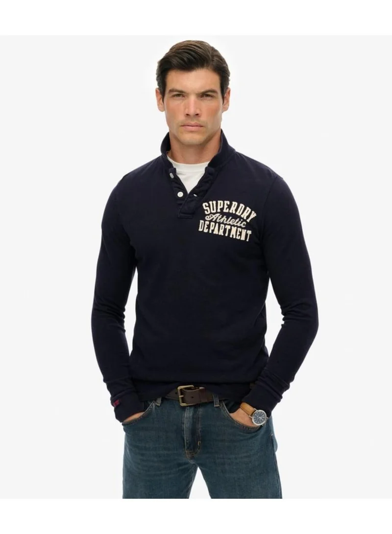 Vintage Athletic Long Sleeve Polo