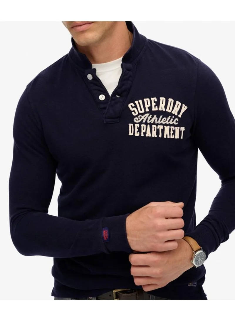 Superdry  Vintage Athletic Long Sleeve Polo for Men | Best Price UAE