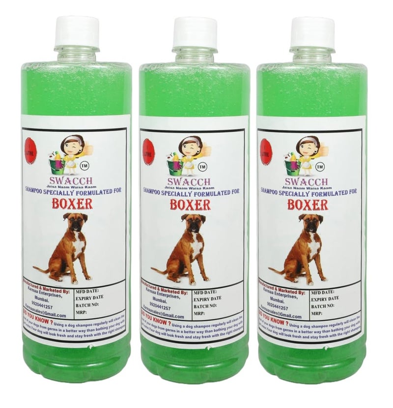 swacch Boxer Dog Shampoo + Paw Shape I Rubber Dog Toy for Training and Interactive I Durable & Safe I Combo Pack I 3 Litre Neem Alovera - Image 2