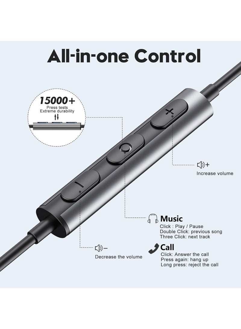 عام سماعات أذن USB-C - سماعات داخل الأذن مع ميكروفون، سماعات سلكية، سماعات USB Type-C - Image 3