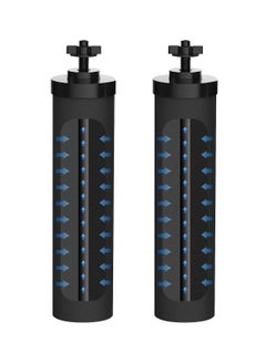 2 Pcs Premium Water Filter Black Active Carbon Element Cartridge Compatible with Berkey Countertop Water Purification System 2 9BB Purification Elements Certified by NSF ANSI 42