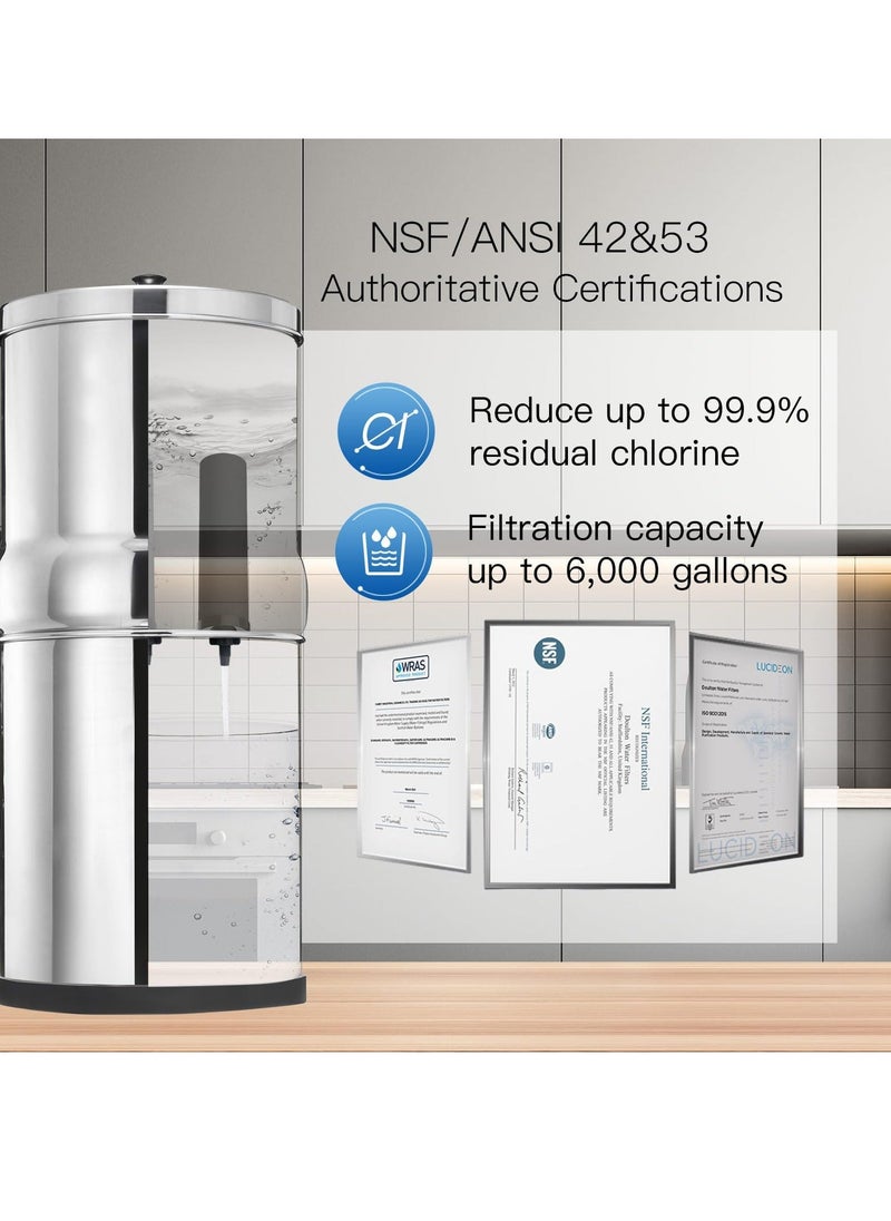 Generic - 2 Pcs Premium Water Filter Black Active Carbon Element Cartridge Compatible with Berkey Countertop Water Purification System 2 9BB Purification Elements Certified by NSF ANSI 42 - Image 1