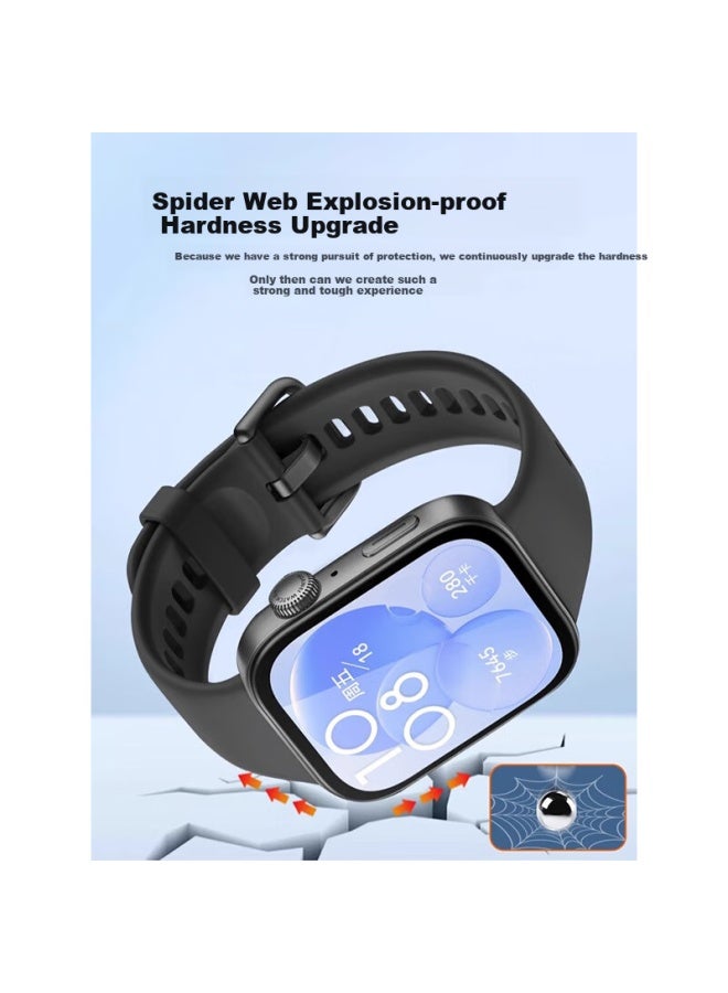 Chensong واقي شاشة وغطاء حامي لساعة Huawei Watch Fit 3، غطاء حامي متكامل خاص، أسود - Image 3