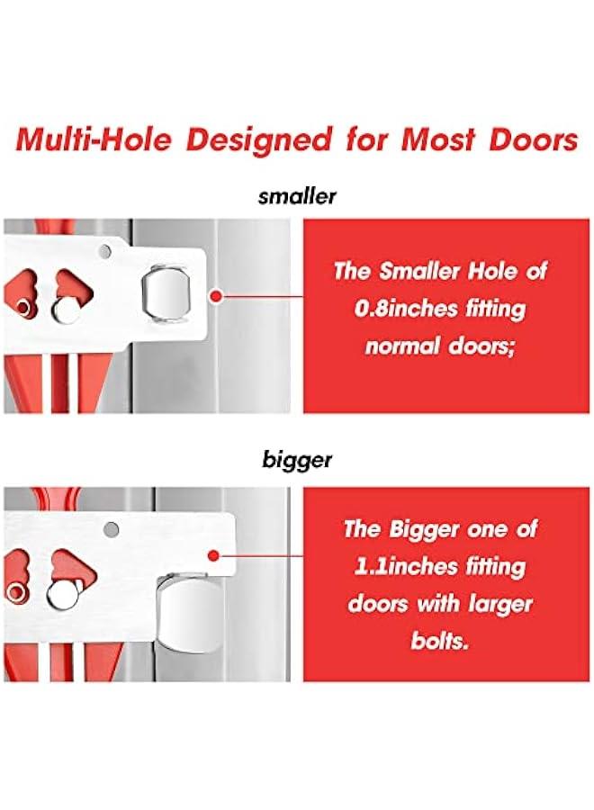 KHAJUL 2-Pack Portable Door Lock, Home Security Door Locker Travel Lockdown Locks for Traveling Hotel Home Apartment - Image 4