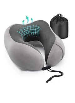 SYOSI Travel Pillow, Memory Foam Soft Neck Pillow for Travel Portable, Washable Pillow Cover, Neck Perfect Support, Comfortable Head Cushion Support Accessories for Sleeping Rest, Airplane Car Home Use  - Image 1