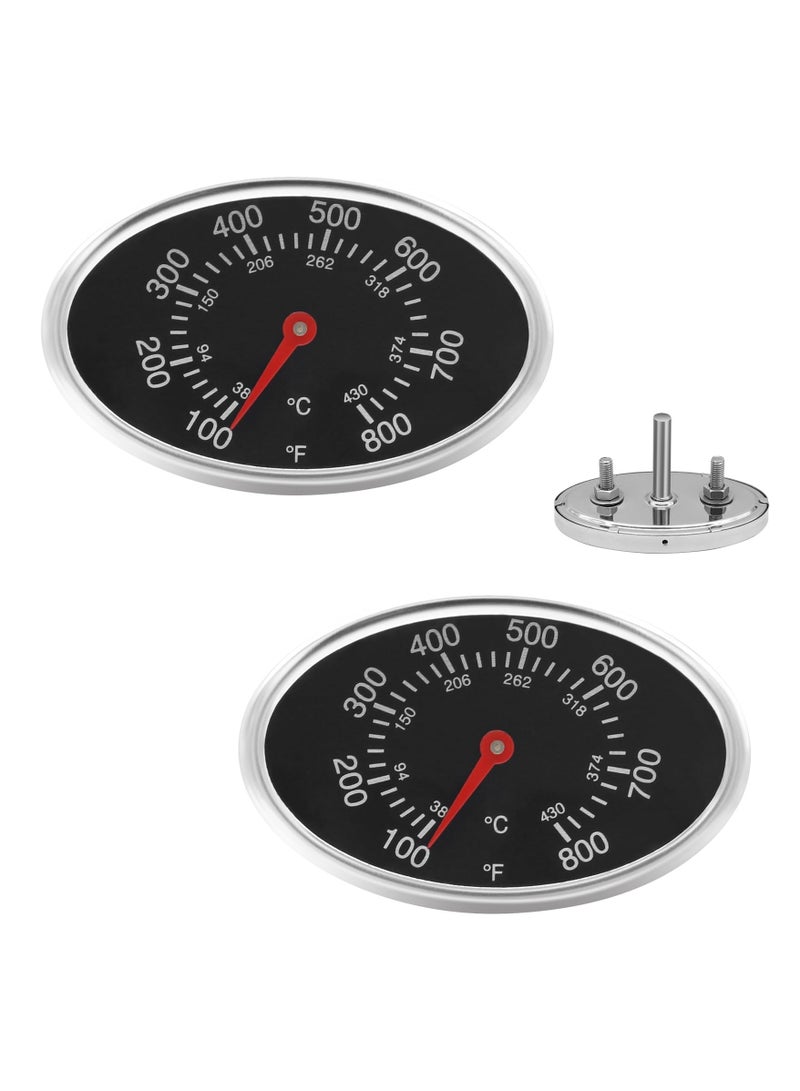 Excefore مستبدل مقياس حرارة الشواء العالمي، عبوة 2 مقياس حرارة الشواء - مقياس حرارة بيضاوي دقيق لنكسر Grill و Grill Master و Charmglow وأكثر - مؤشر حرارة مثالي للاستبدال - Image 1