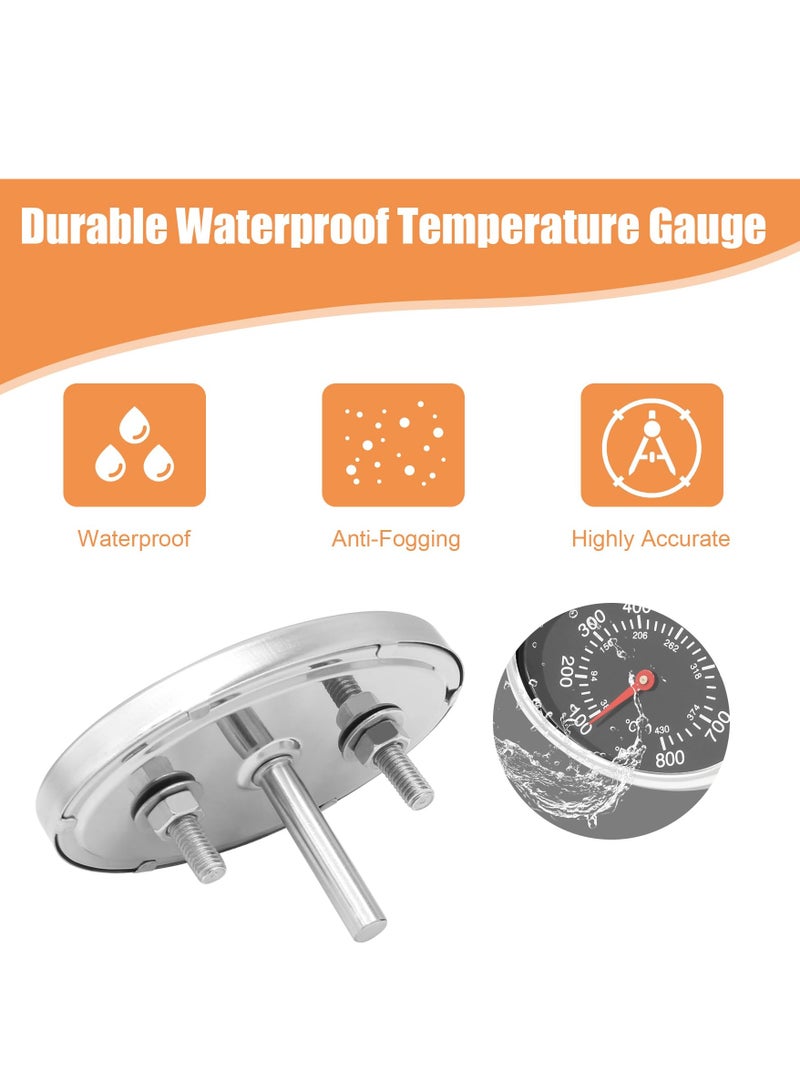 Excefore مستبدل مقياس حرارة الشواء العالمي، عبوة 2 مقياس حرارة الشواء - مقياس حرارة بيضاوي دقيق لنكسر Grill و Grill Master و Charmglow وأكثر - مؤشر حرارة مثالي للاستبدال - Image 4